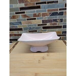 Vintage McCoy Pottery Planter, Mid Century Modern, Pink White Mottled 924 USA